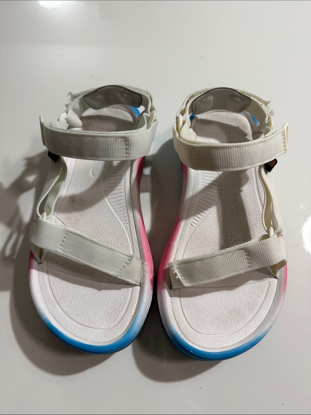 TEVA PRIDE HURRICANE XLT2 AMPSOLE BRITE PLATFORM SANDALS, WOMEN 8/ MEN US 6